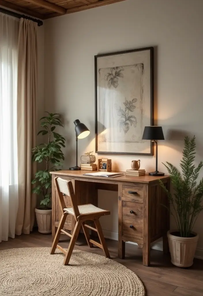 30 Folding Study Table Ideas Bedroom That Save Space Smartly - 27. Reclaimed Wood Folding Desk