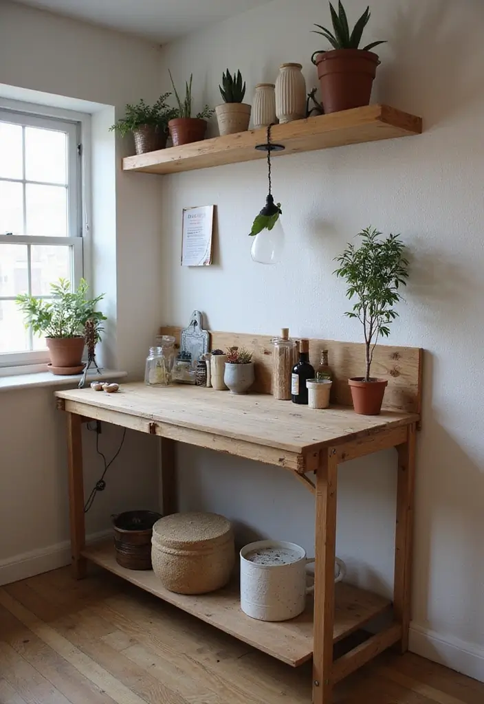 30 Folding Study Table Ideas Bedroom That Save Space Smartly - 29. Practical Workbench for DIY