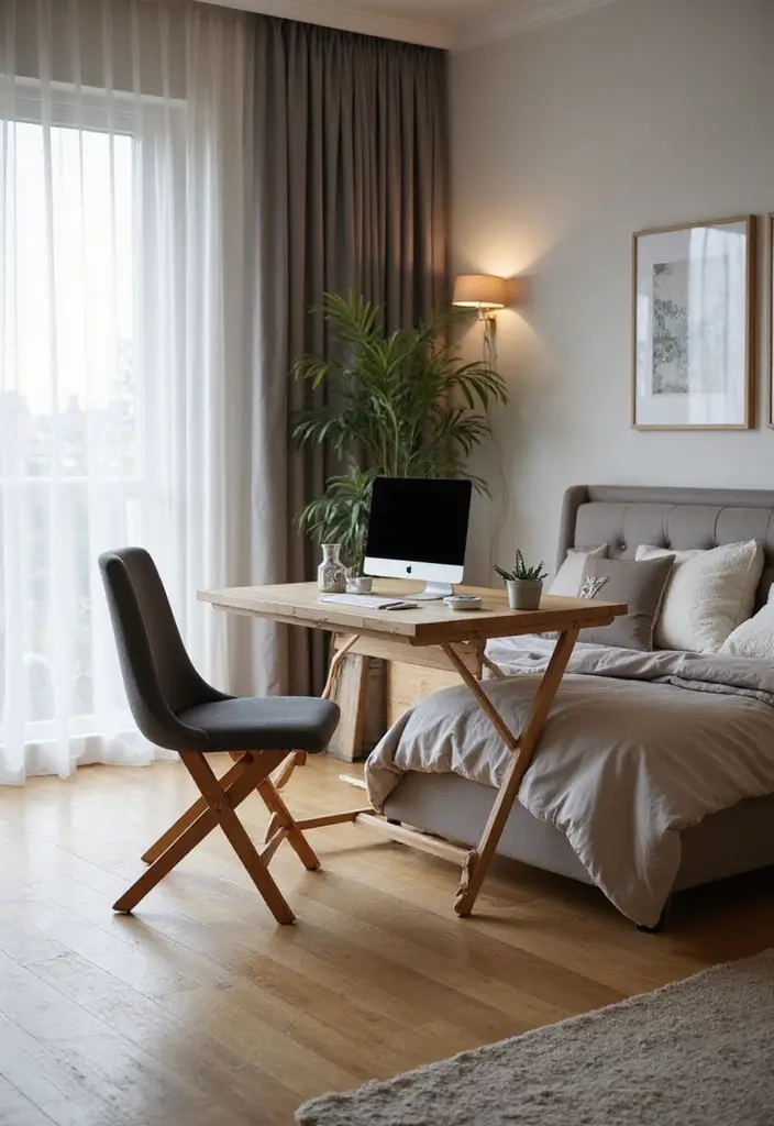 30 Folding Study Table Ideas Bedroom That Save Space Smartly - 4. Multi-Functional Foldable Desk