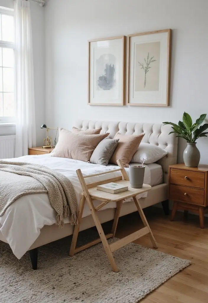 30 Folding Study Table Ideas Bedroom That Save Space Smartly - 7. Adjustable Height Folding Desk