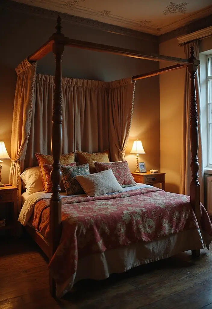 30 Four Poster Bedroom Ideas That Feel Regal & Dreamy - 5. Cozy Layers