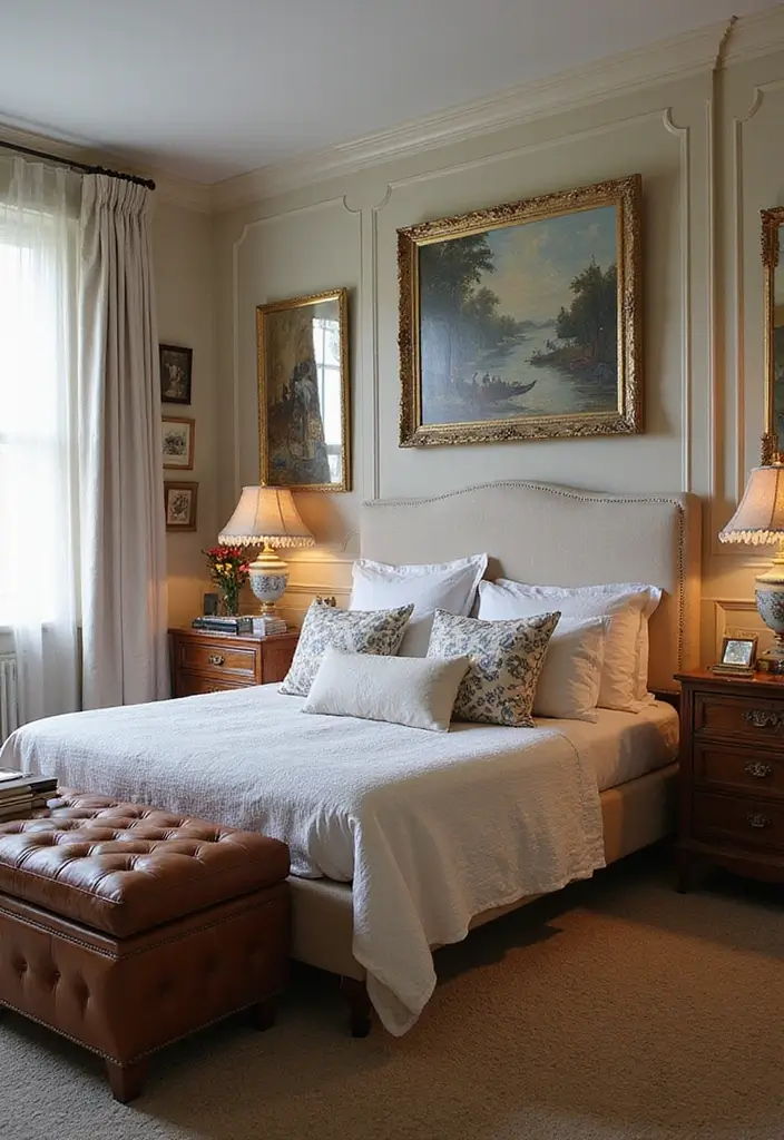 30 Luxury Bedroom Design Ideas That Exude Elegance & Class - 13. Vintage Finds