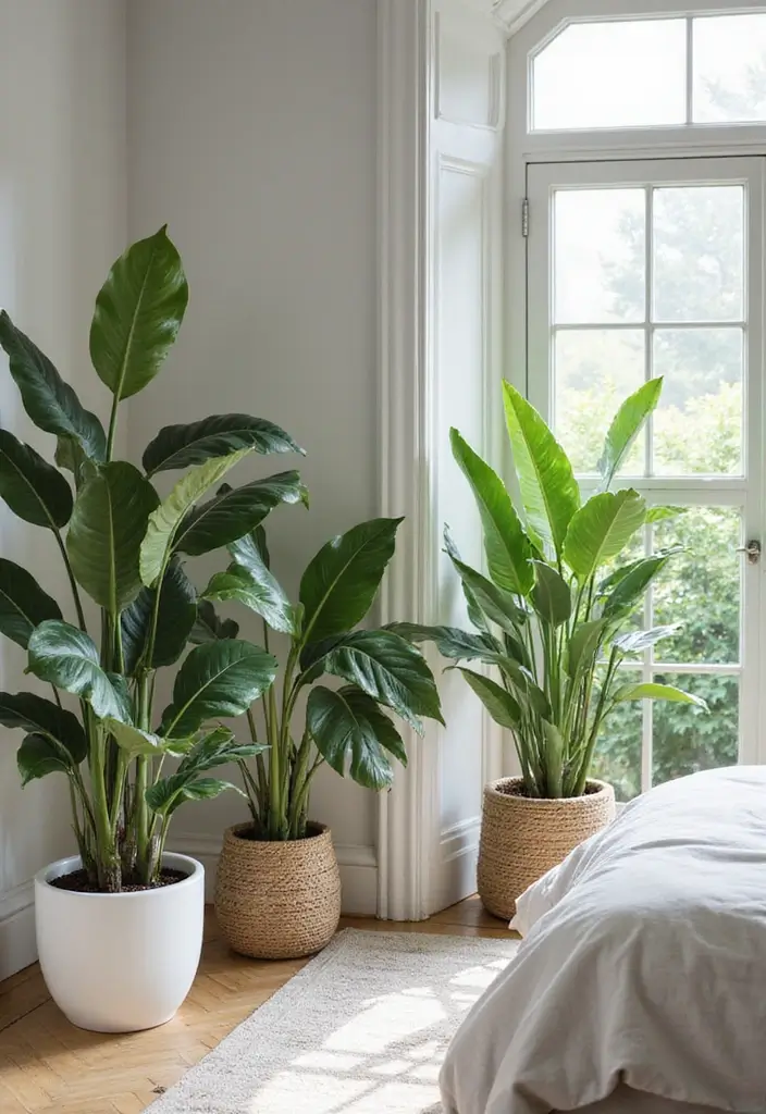 30 Luxury Bedroom Design Ideas That Exude Elegance & Class - 14. Indoor Plants