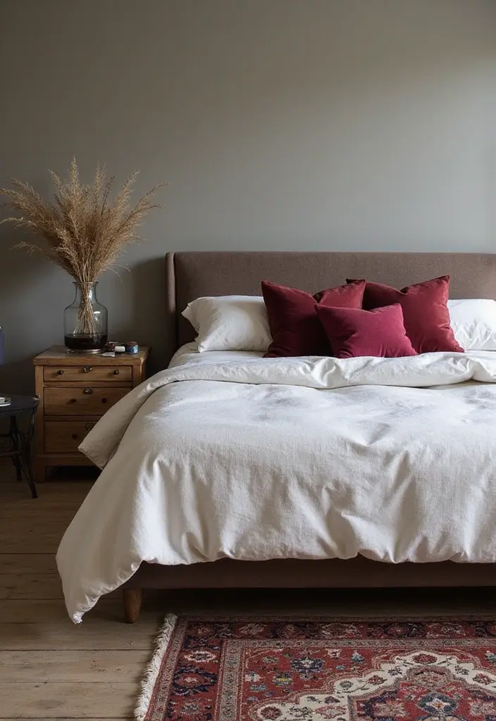 30 Modern Victorian Bedroom Ideas That Blend Old and New Perfectly - 1. Layered Textures with Velvet and Linen