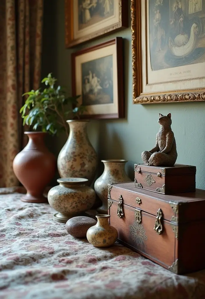 30 Modern Victorian Bedroom Ideas That Blend Old and New Perfectly - 14. Antique Decorative Accessories