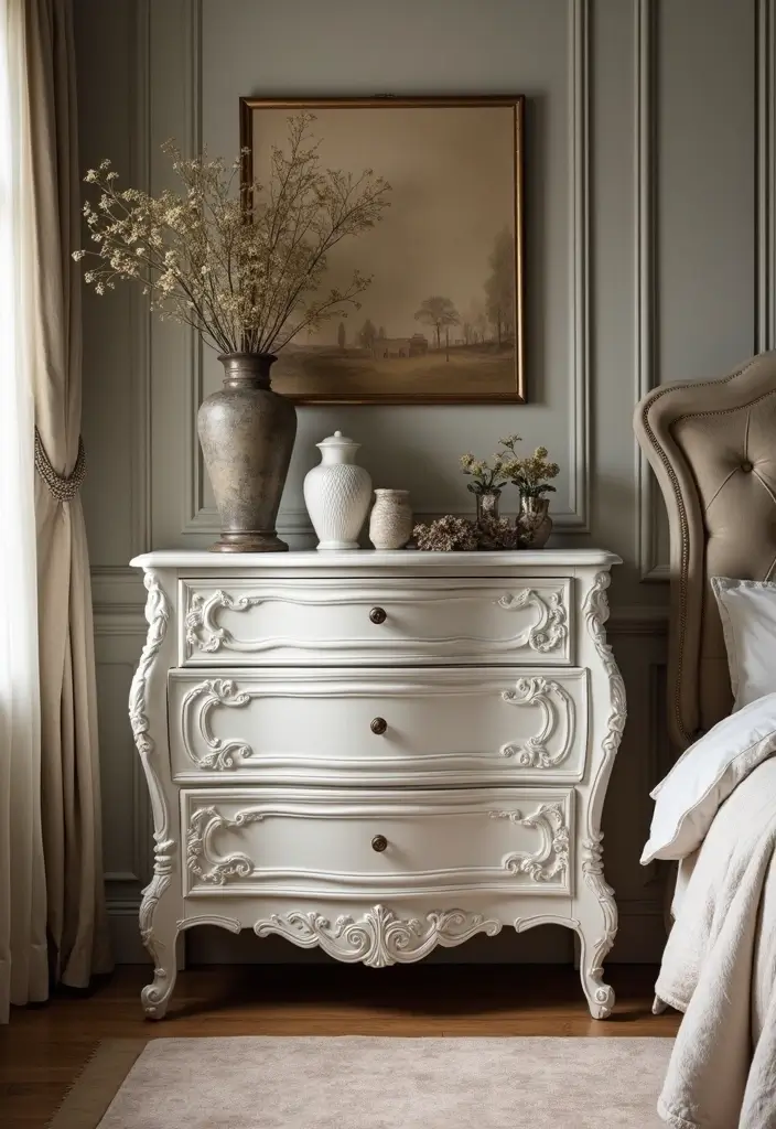 30 Modern Victorian Bedroom Ideas That Blend Old and New Perfectly - 28. Elegant Dresser Designs
