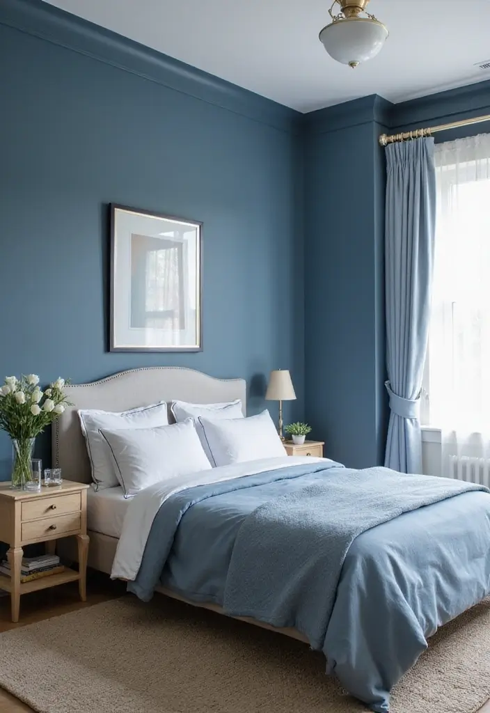 30 Royal Blue Room Ideas Bedroom That Feel Elegant & Relaxing - 6. Royal Blue and Soft Neutrals