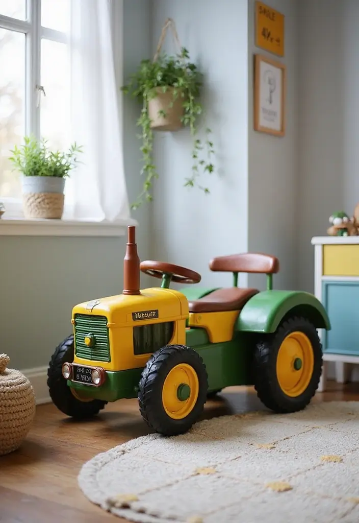 25 Tractor Bedroom Ideas for Little Boys Who Love Wheels - 23. Tractor Ride-On Toy 1