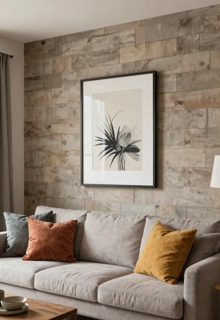 15 Artsy Living Room Ideas: Creative, Bold, and Expressive - 12. Textured Walls 1