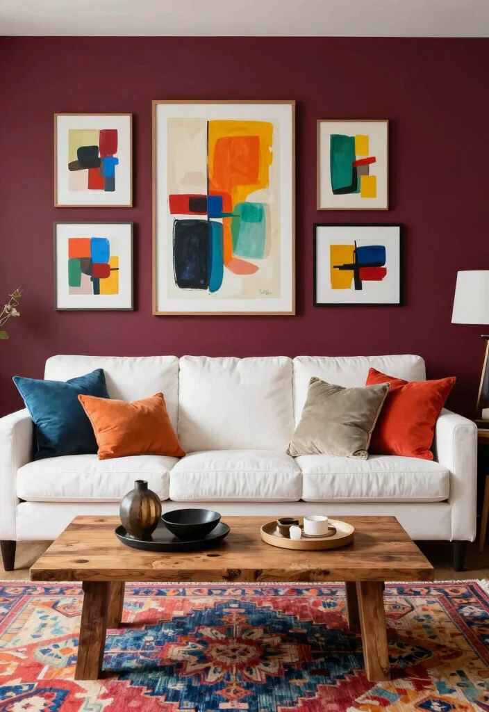 15 Artsy Living Room Ideas: Creative, Bold, and Expressive - 2. Bold Color Palettes 1