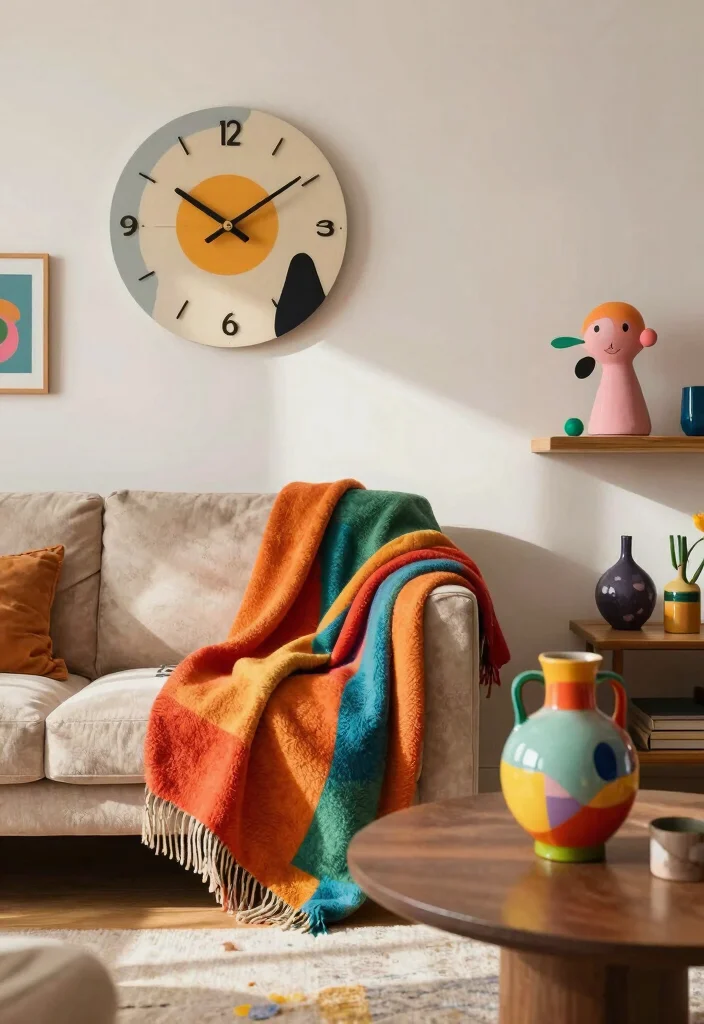 15 Artsy Living Room Ideas: Creative, Bold, and Expressive - 7. Quirky Accessories 1