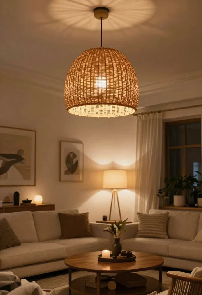 15 Caribbean Living Room Ideas: Colorful Breezy Style - 5. Statement Lighting 1