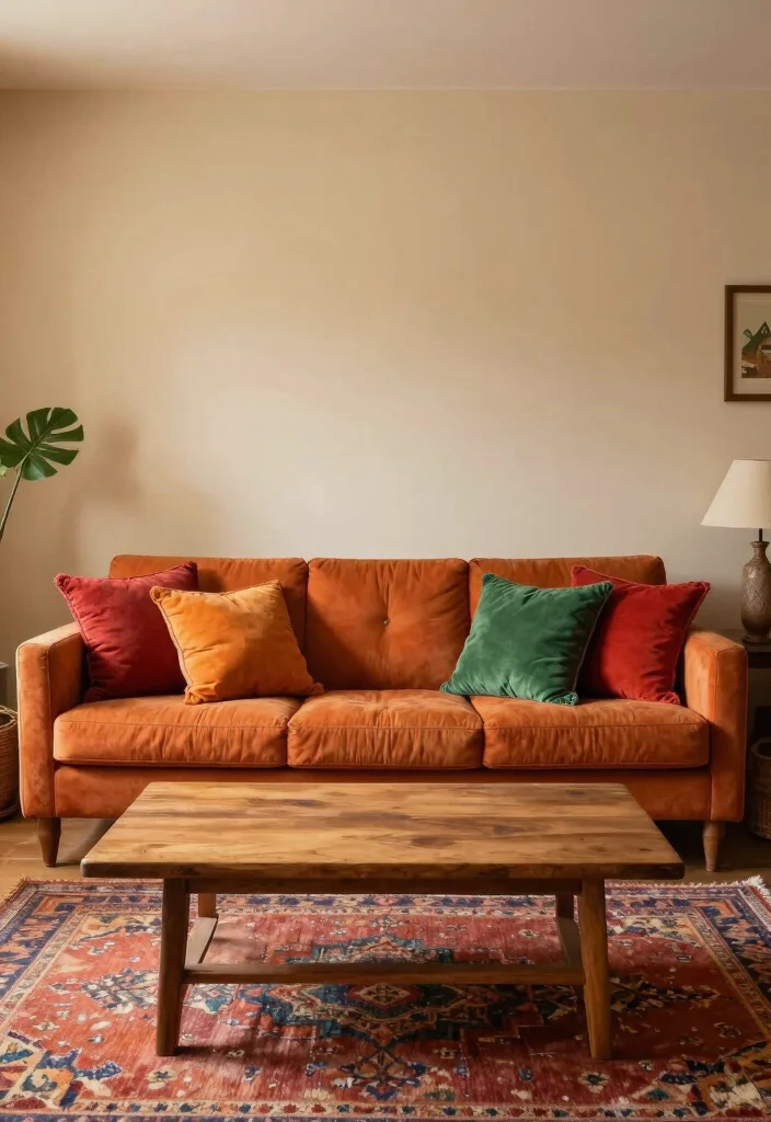 15 Hippie Living Room Ideas Free Spirited and Warm - 5. Warm Color Palette 1