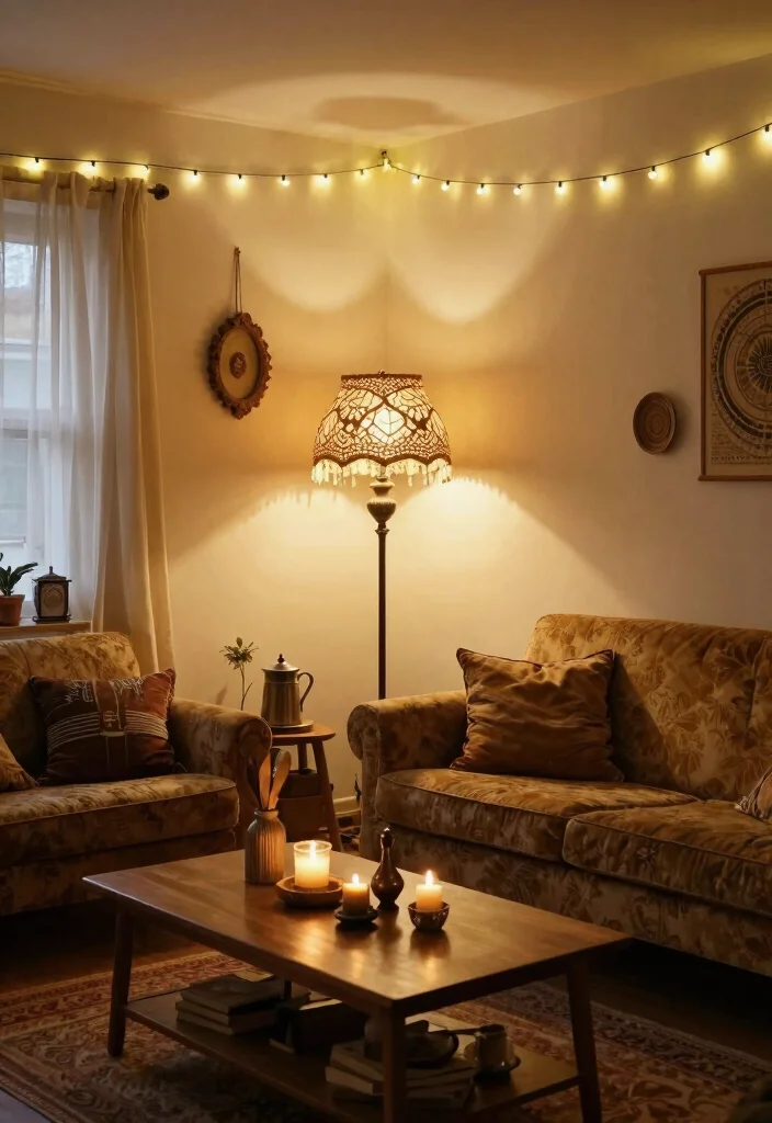 15 Hippie Living Room Ideas Free Spirited and Warm - 6. Bohemian Lighting 1