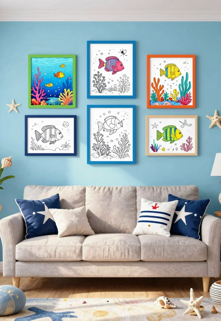 15 Living Room Coloring Page Ideas for Fun Creative Decor - 3. Underwater Adventures 1