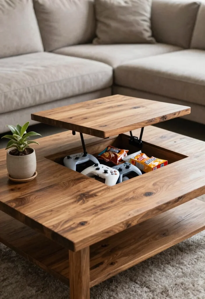 15 Living Room Gaming Ideas: Cool Functional Setups - 1. Multi-Functional Furniture 1