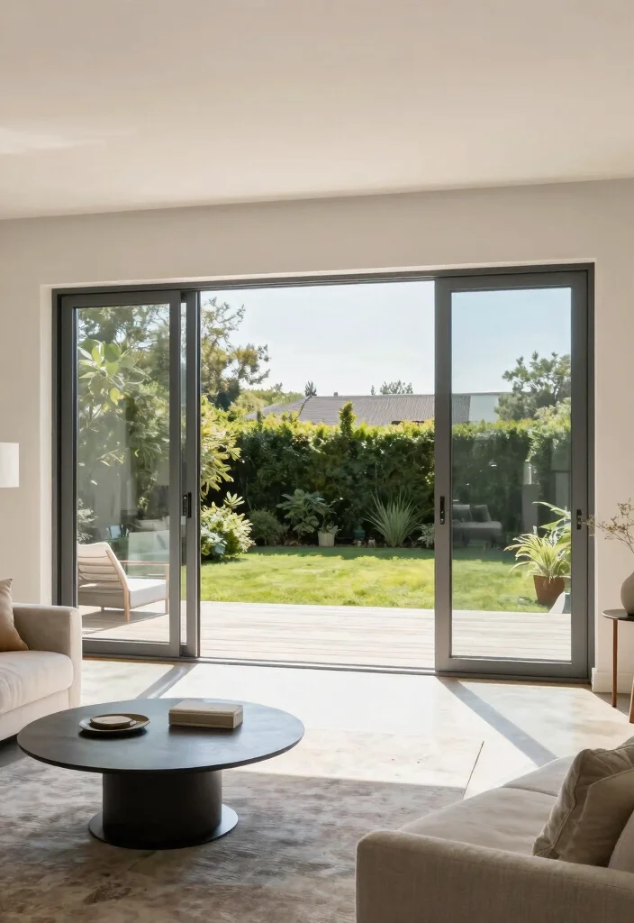 15 Living Room Patio Doors Ideas for Bright Indoor-Outdoor Flow - 9. Multi-Slide Patio Doors 1