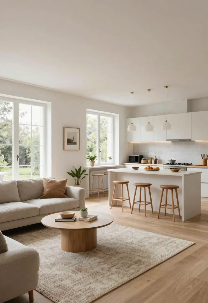 15 Living Room Studio Ideas for Smart Compact Living - 13. Open Plan Layout 1