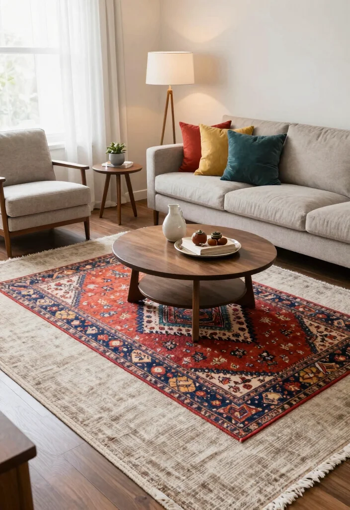 15 Living Room With No TV Ideas: Calm Conversation-Focused Spaces - 13. Use Rugs to Define Space 1