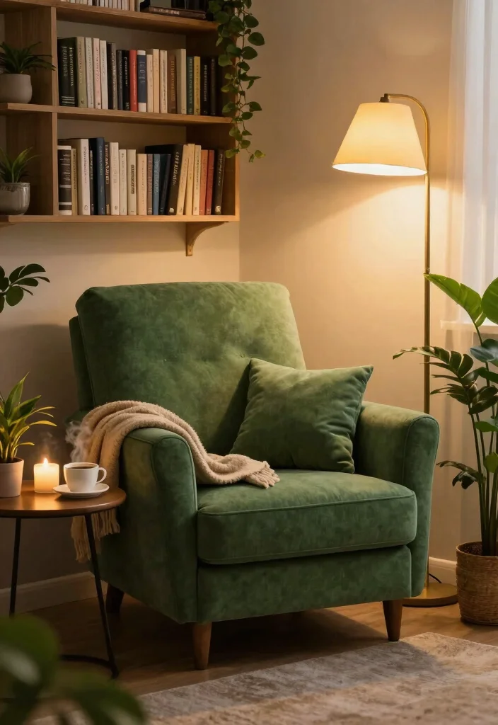 15 Living Room With No TV Ideas: Calm Conversation-Focused Spaces - 4. Create a Reading Nook 1