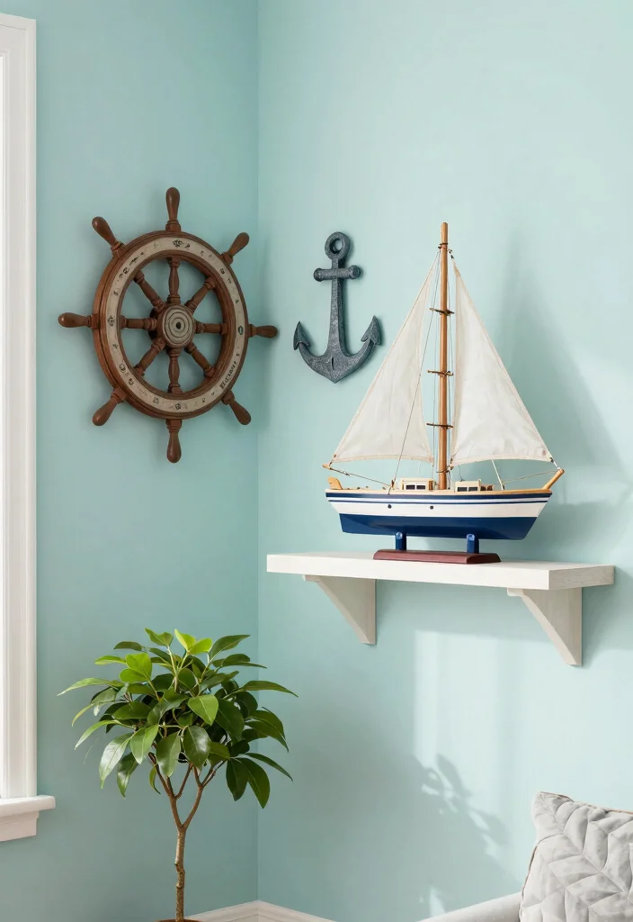 15 Nautical Living Room Ideas Fresh Coastal Charm - 7. Marine-Themed Accents 1