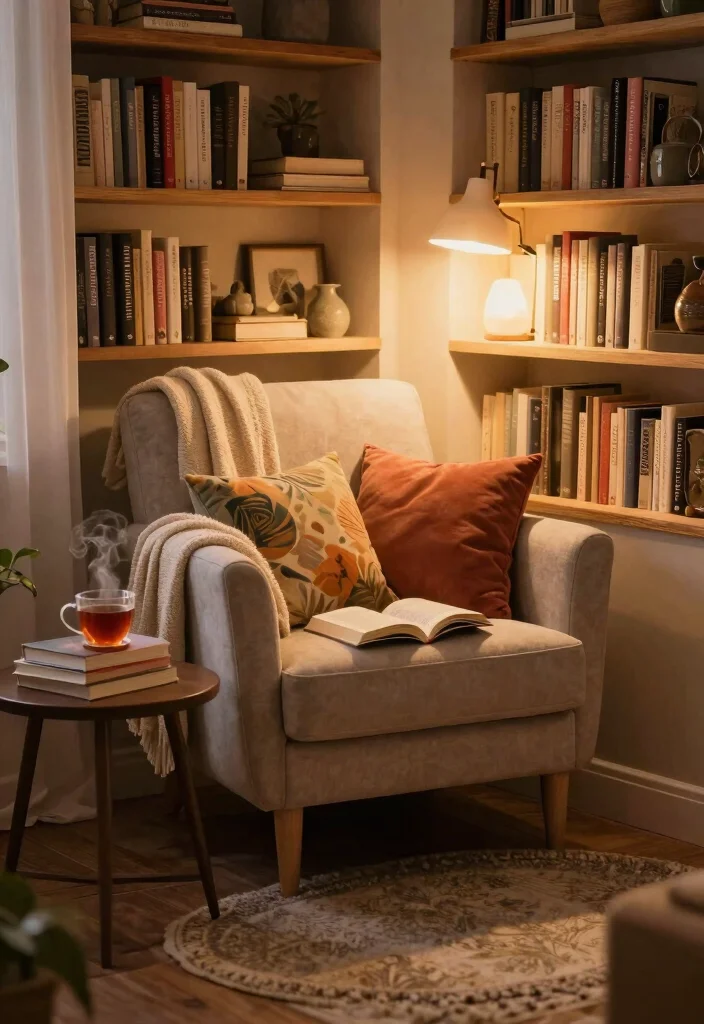 16 Alcove Living Room Ideas: Cozy, Smart, and Stylish - 12. Alcove Reading Nook 1