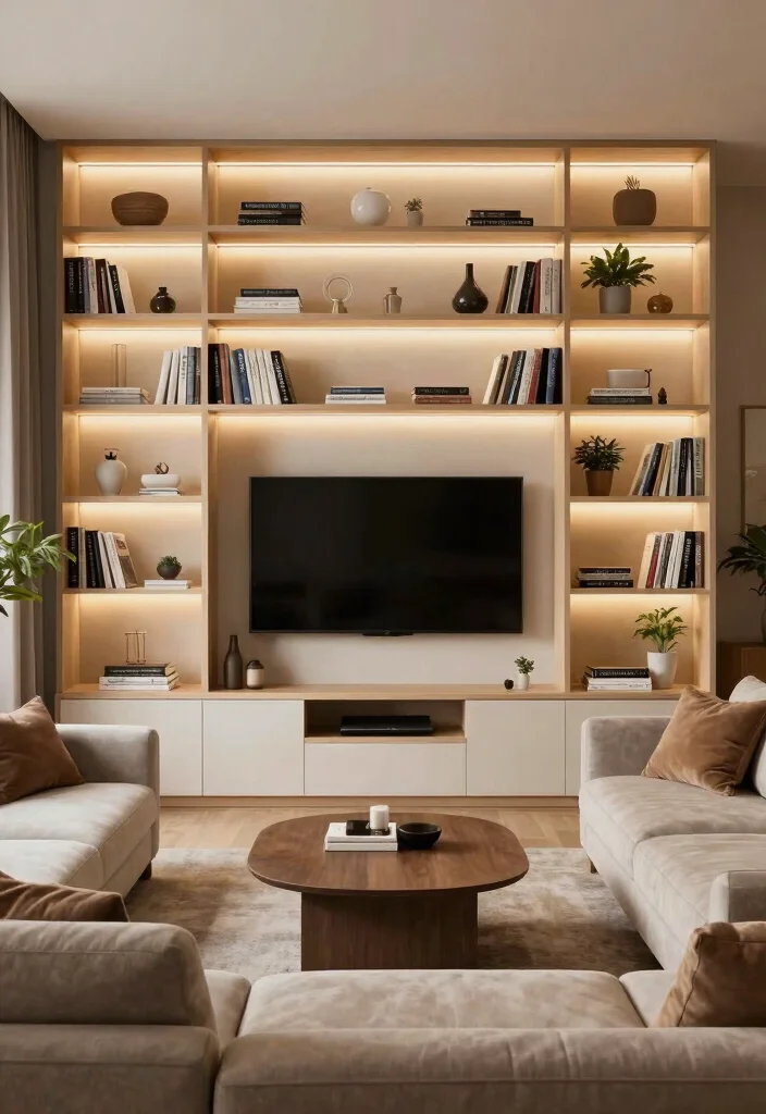 16 Alcove Living Room Ideas: Cozy, Smart, and Stylish - 5. Alcove Entertainment Center 1