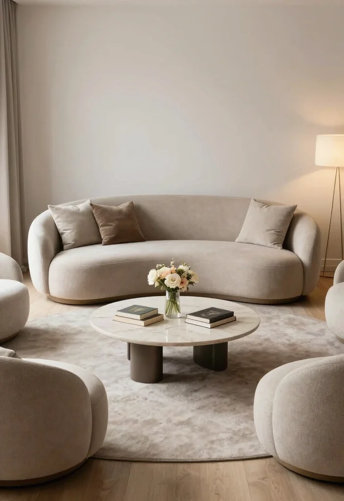 16 Circle Living Room Ideas: Unique Flowing Layouts - 15. Circular Furniture: The Ultimate Conversation Starter 1