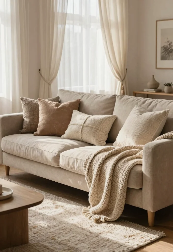16 Downstairs Living Room Ideas: Cozy Practical Layouts - 9. Soft Textiles for a Cozy Feel 1