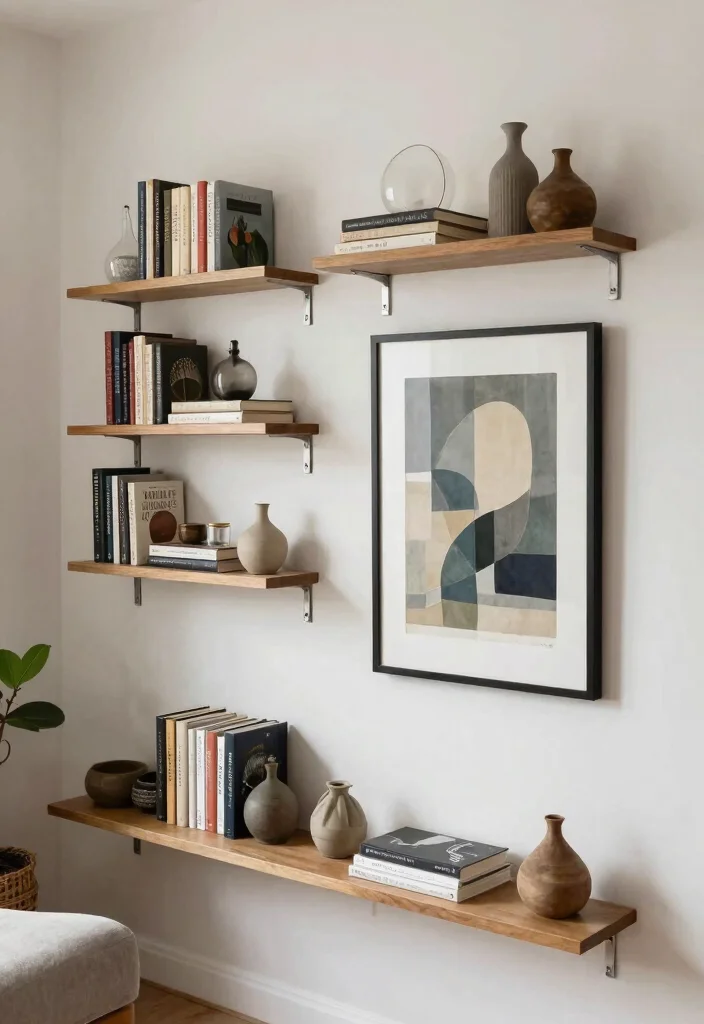 16 Front Living Room Ideas Welcoming and Stylish - 8. Functional Art Displays 1