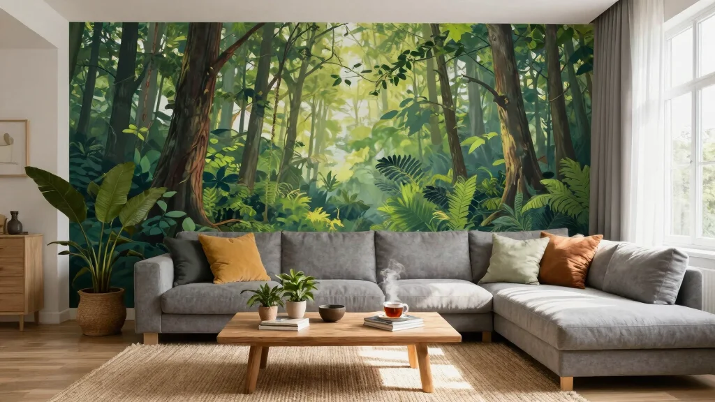 16 Living Room Mural Ideas for Artistic Statement Walls