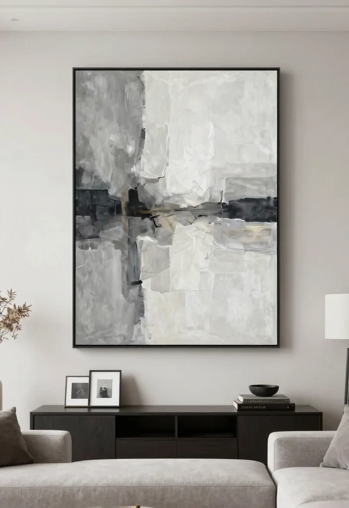 16 Monochromatic Living Room Ideas for a Clean, Cohesive Style - 14. Artistic Displays 1