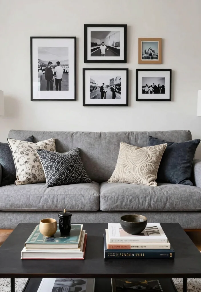 16 Monochromatic Living Room Ideas for a Clean, Cohesive Style - 16. Personal Touches 1