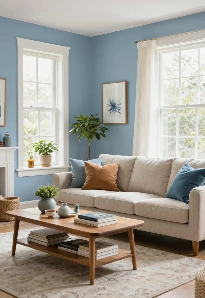 16 Warm Living Room Colors Ideas Cozy Inviting Palettes - 10. Warm Blue 1