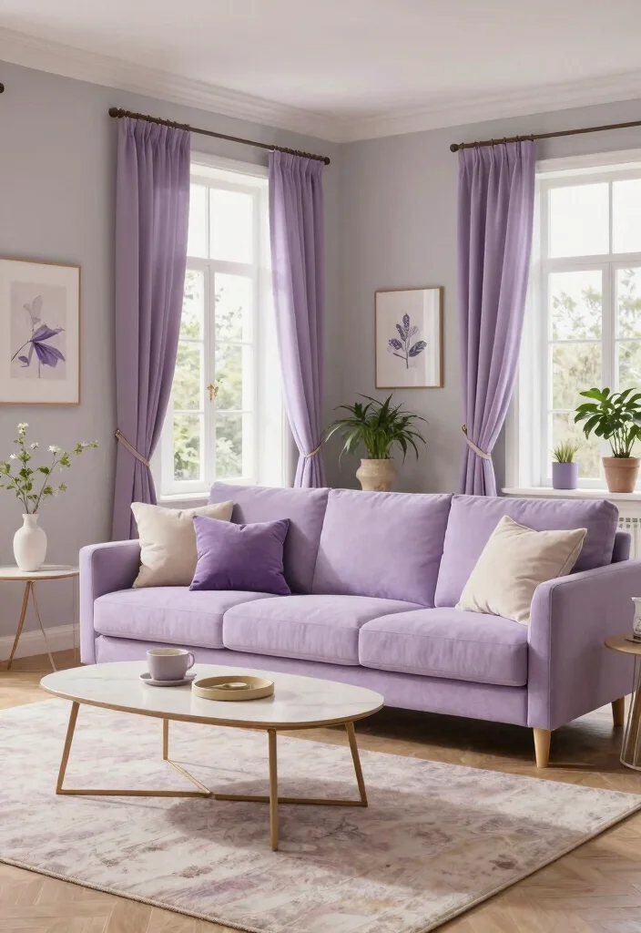 16 Warm Living Room Colors Ideas Cozy Inviting Palettes - 13. Warm Lavender 1