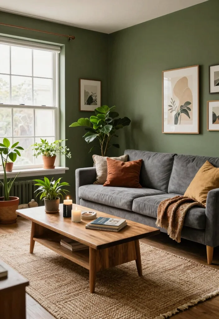 16 Warm Living Room Colors Ideas Cozy Inviting Palettes - 5. Deep Olive Green 1