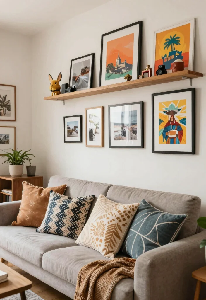 17 Bed Living Room Ideas: Smart Studio Layouts - 17. Infuse Your Personality 1