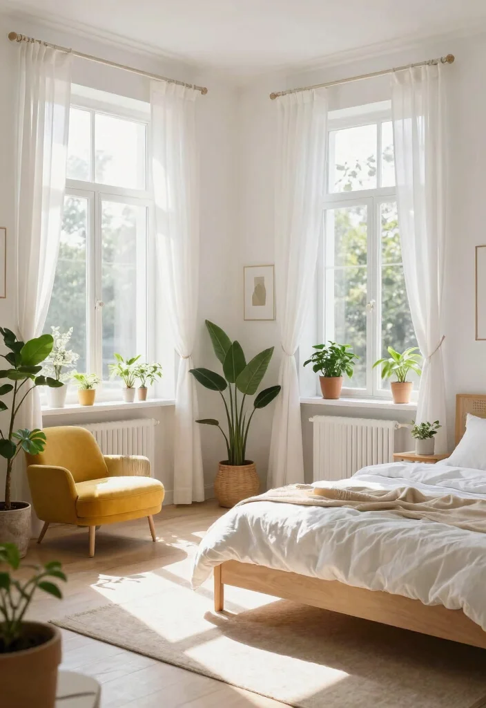 17 Bed Living Room Ideas: Smart Studio Layouts - 9. Utilize Natural Light 1