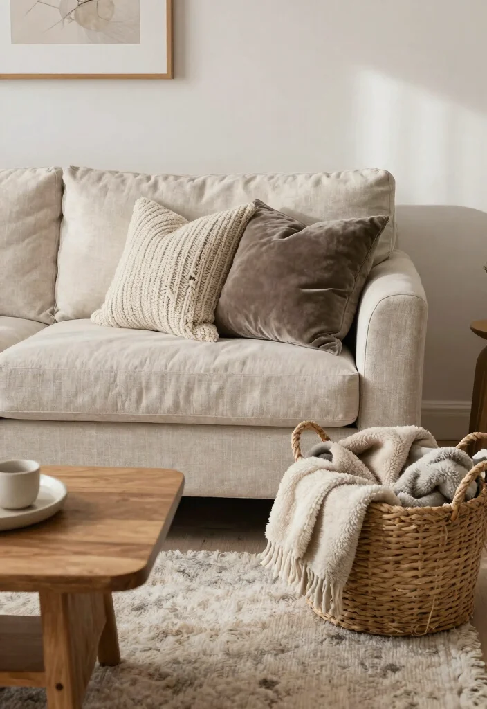 17 Christmas Living Room Aesthetic Ideas: Festive Cozy Magic - 5. Textural Harmony 1