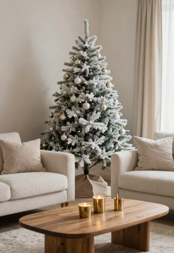 17 Christmas Living Room Aesthetic Ideas: Festive Cozy Magic - 6. Subtle Sparkle 1