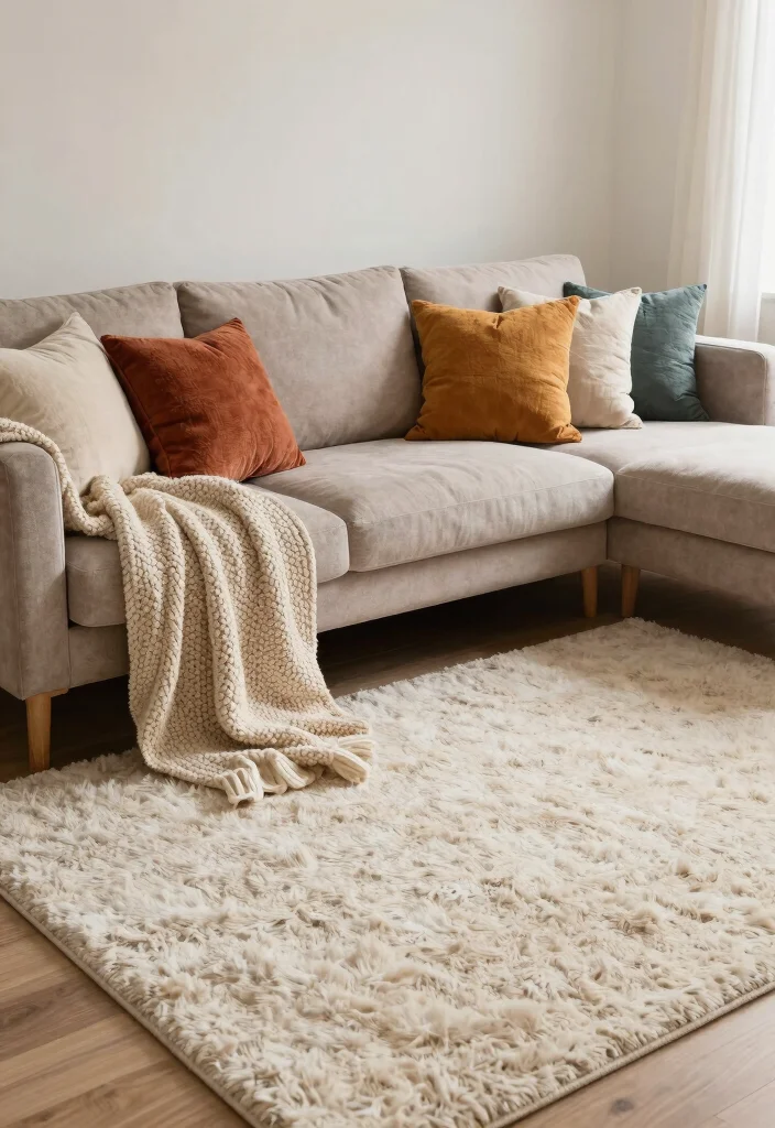 17 Inviting Living Room Ideas Comfortable and Welcoming - 6. Add Soft Textiles 1