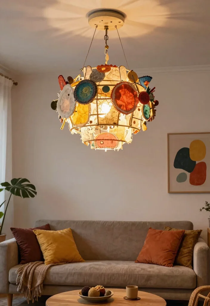 17 Living Room Lights Ideas Layered Cozy Ambience - 13. DIY Light Fixtures 1