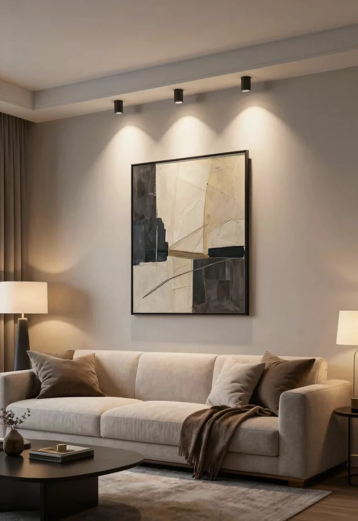 17 Living Room Lights Ideas Layered Cozy Ambience - 7. Accent Lighting 1