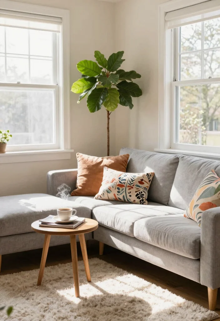 17 Living Room With Two Windows Ideas for Balanced Bright Layouts - 1. Cozy Corner Seating 1
