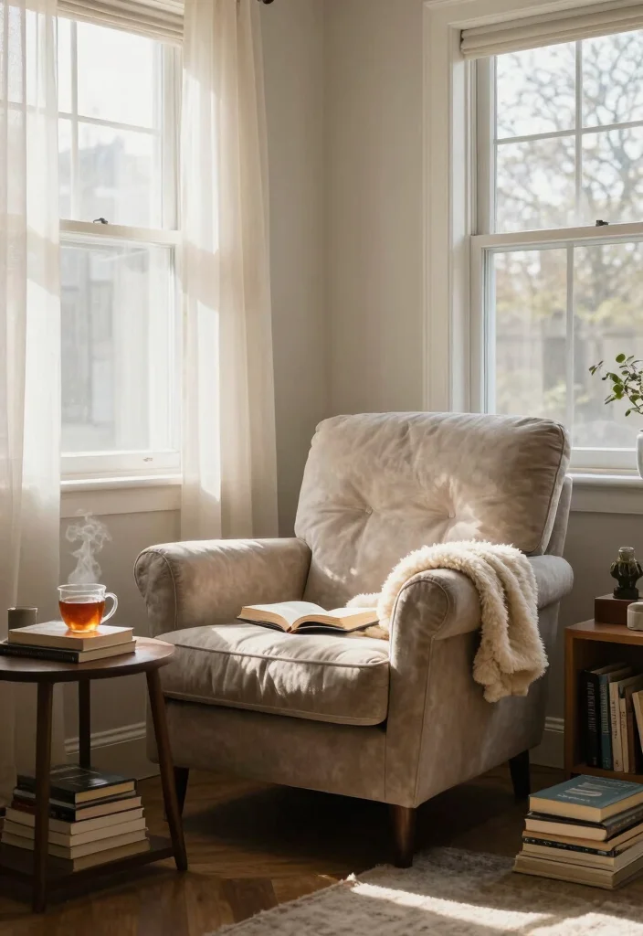 17 Living Room With Two Windows Ideas for Balanced Bright Layouts - 10. Comfortable Reading Nooks 1