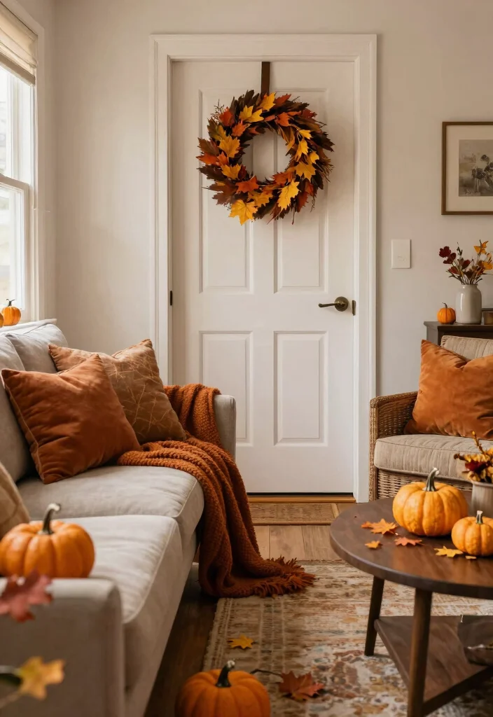 17 Stardew Living Room Ideas Cozy Cottagecore Vibes - 13. Seasonal Decor 1