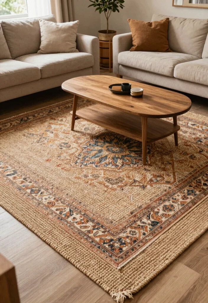 17 Stardew Living Room Ideas Cozy Cottagecore Vibes - 15. Soft Rugs 1