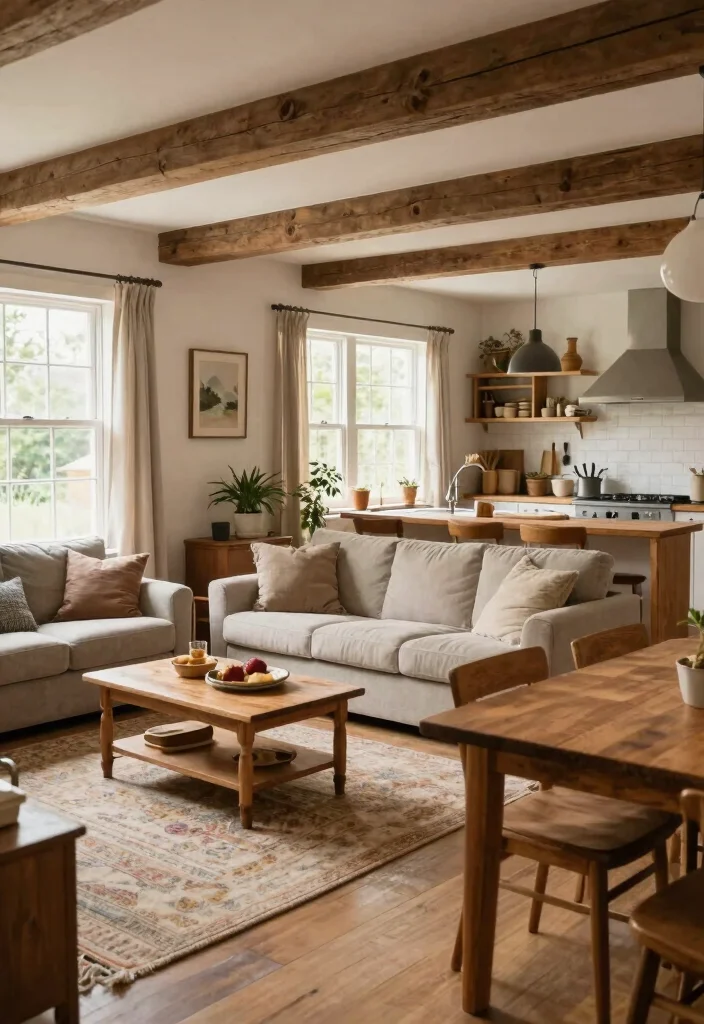 17 Stardew Living Room Ideas Cozy Cottagecore Vibes - 17. Open-Concept Living 1