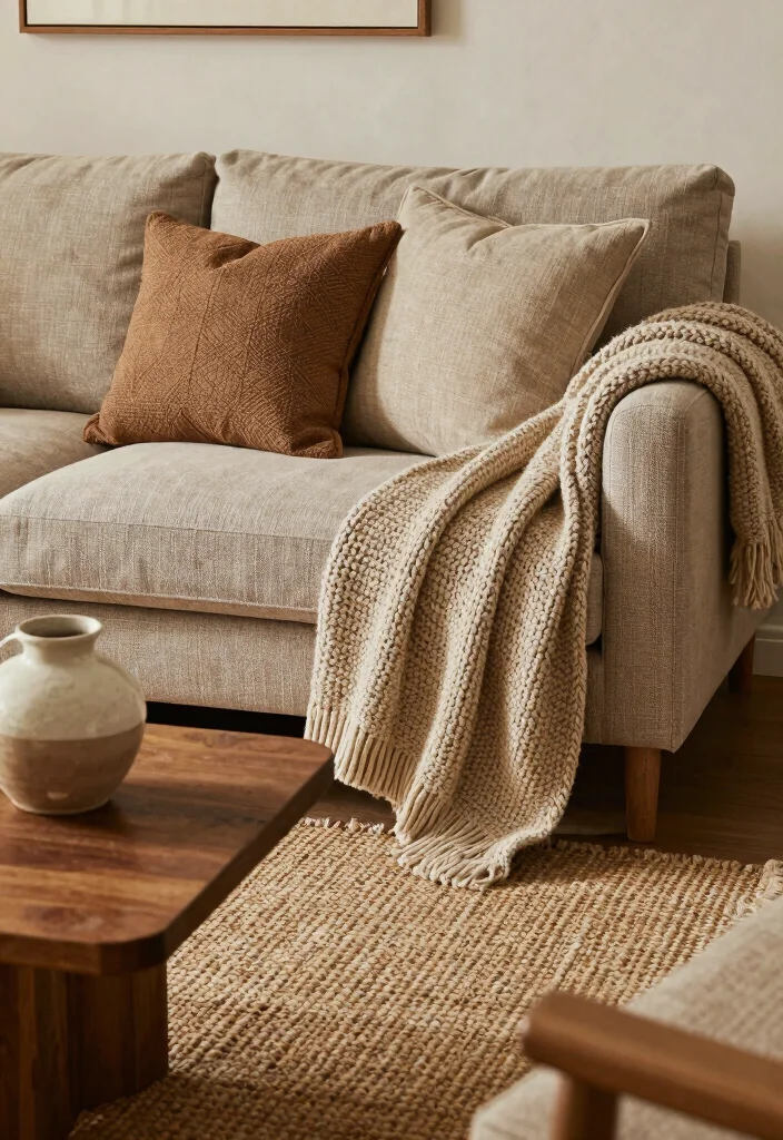 17 Stardew Living Room Ideas Cozy Cottagecore Vibes - 9. Layered Textures 1