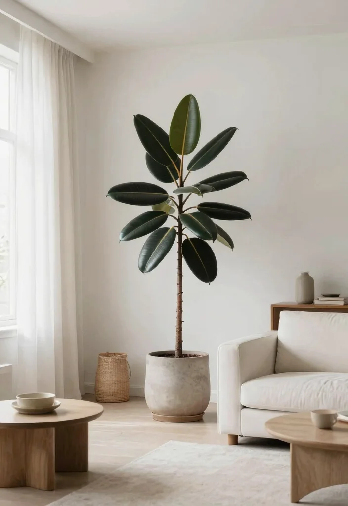 18 Botanical Living Room Ideas Fresh Green and Lively - 15. Minimalist Approach 1
